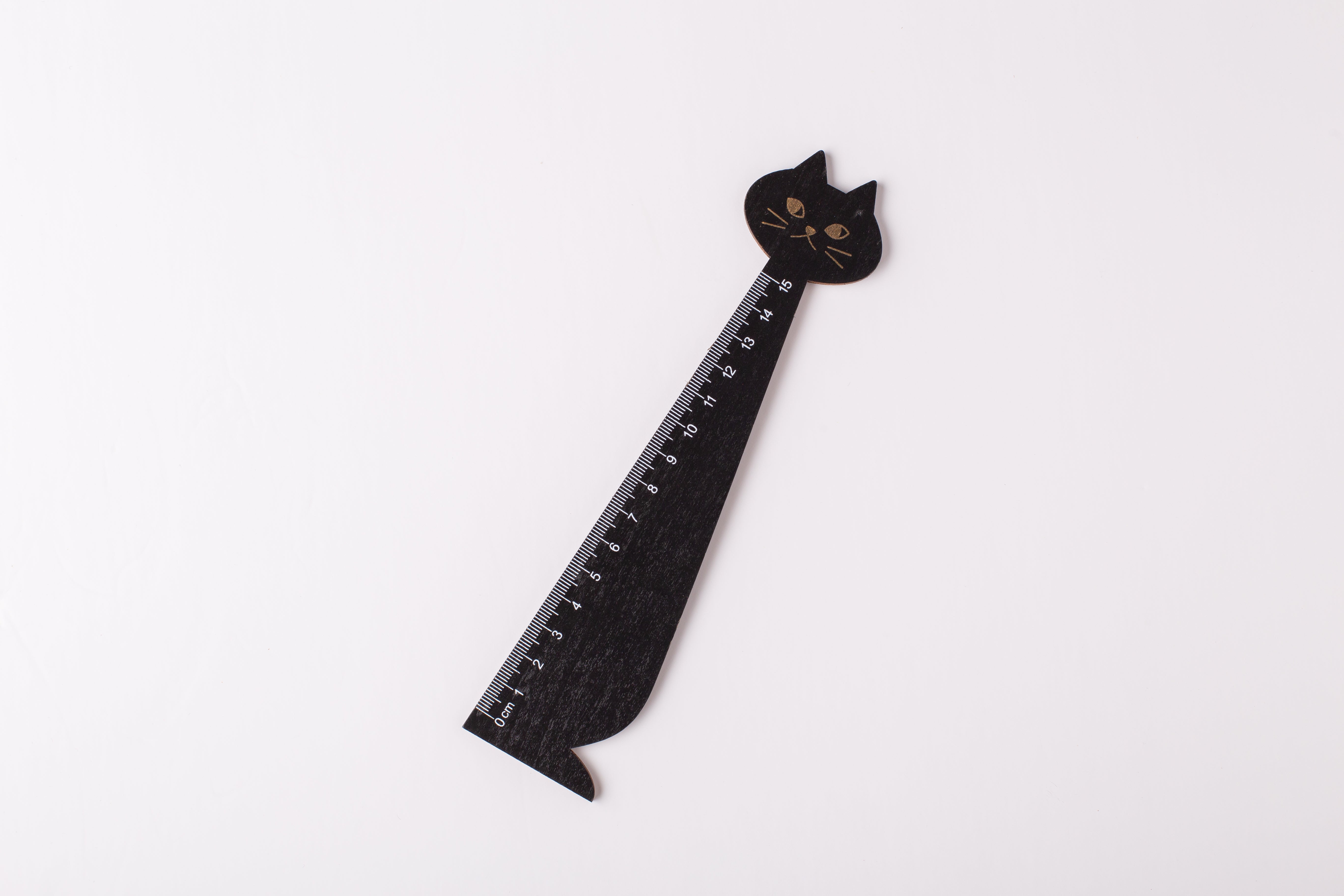 Black Wooden Cat Ruler